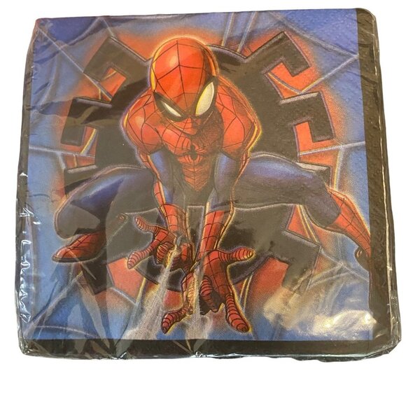 Marvel Spider-Man Spider Man Birthday Party Swirl Decoration Plates Napkins Lot - Picture 6 of 7